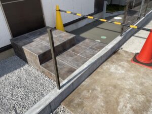 松戸市の外構工事でコンクリート打設が終了しました。