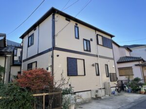 柏市で外壁と屋根塗装の施工が完了しました。