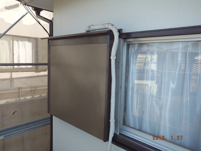 戸袋、木部仕上がり