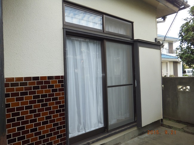 シャッター取付 before