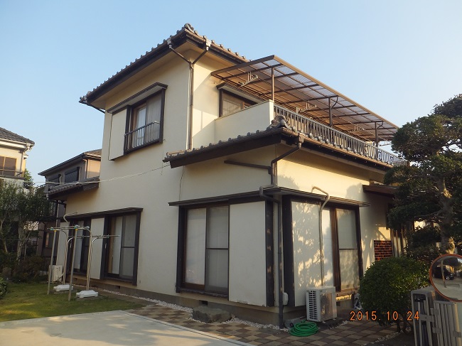 外壁塗装と補修 before