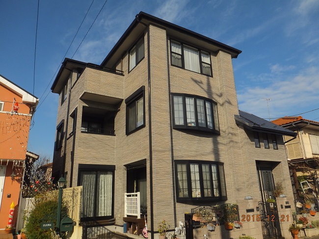 外壁クリアー塗装　タテイルクリアー