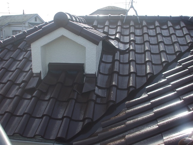 after 屋根瓦の塗装