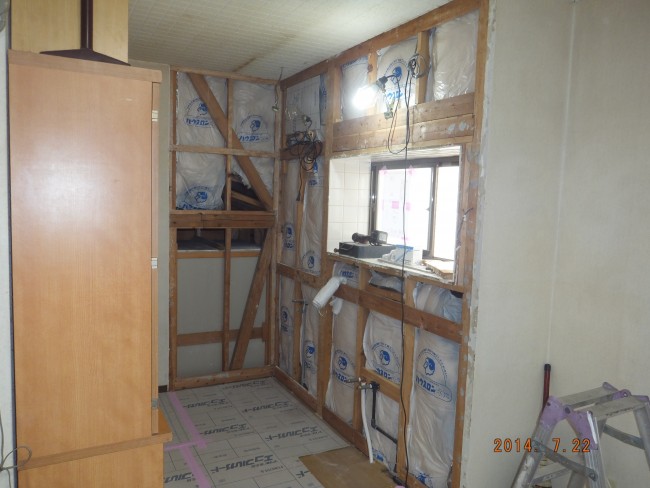 リフォーム中キッチン