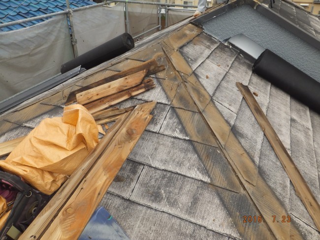屋根葺き替え1