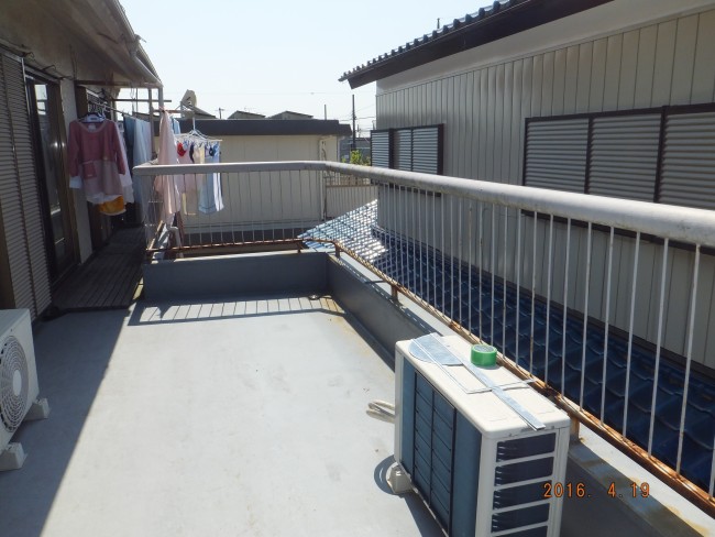 バルコニー手すり笠木交換