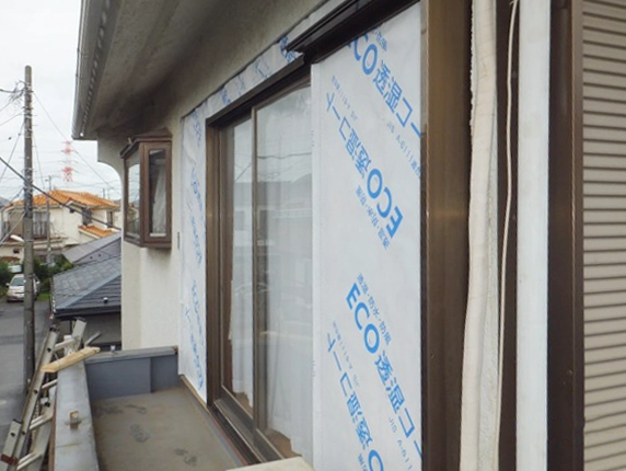 雨戸一筋　施工中