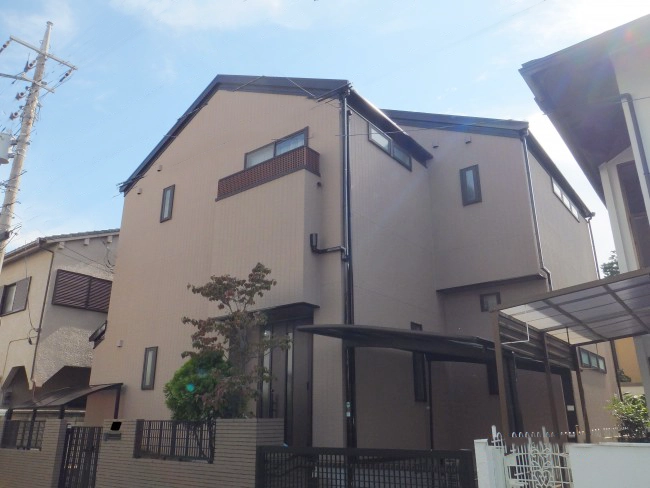 市川市 外壁塗装と屋根塗装を元のイメージで艶消し仕上