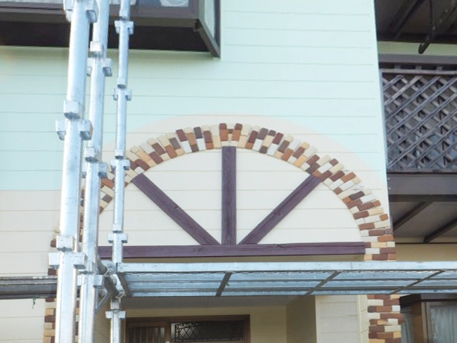 柏市 物件で外壁塗装を色分け施工