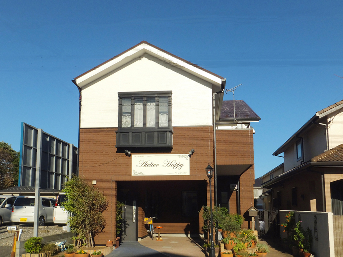 柏市 美容室の外壁と屋根の塗り替えリフォーム